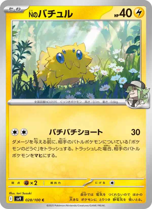 Carte Pokémon Nのバチュル 028