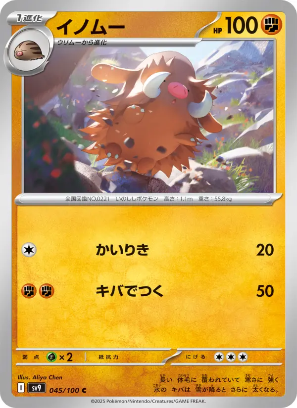 Carte Pokémon イノムー 045