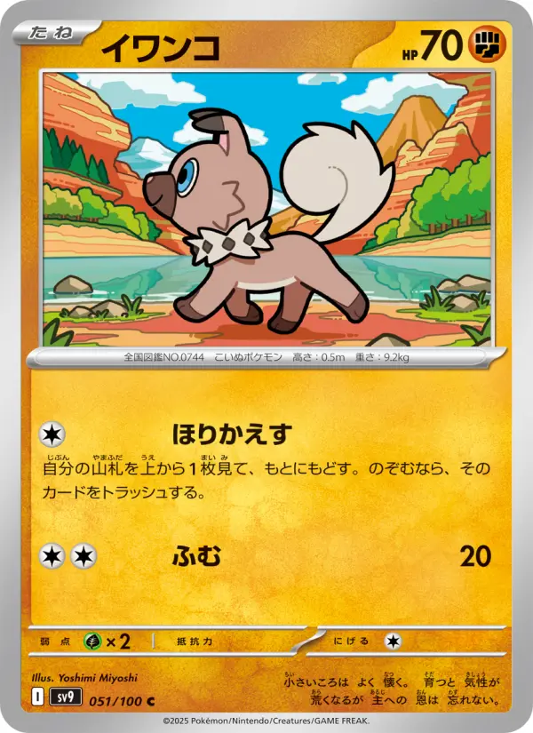 Carte Pokémon イワンコ 051